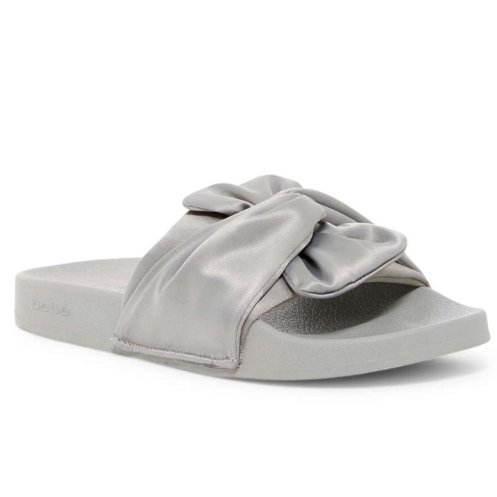 Bebe Silk Bow Slides